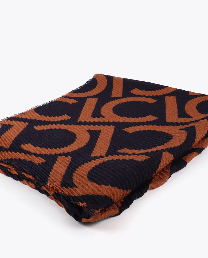 لولا كساديمونت Two-tone Pleated Scarf